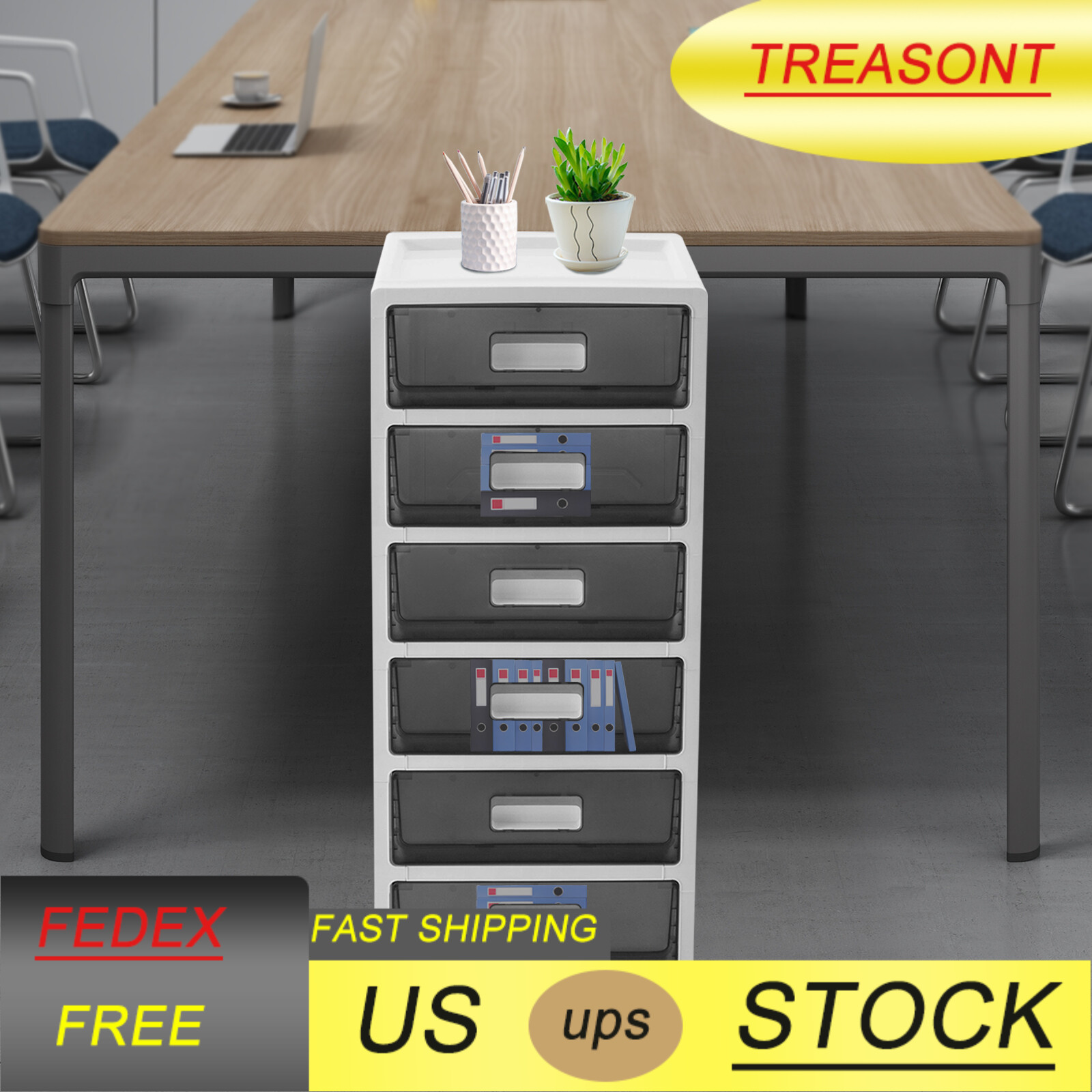 6 Tiers Detachable Storage Box/Plastic Office Sorting Cabinet/Desktop Organizer
