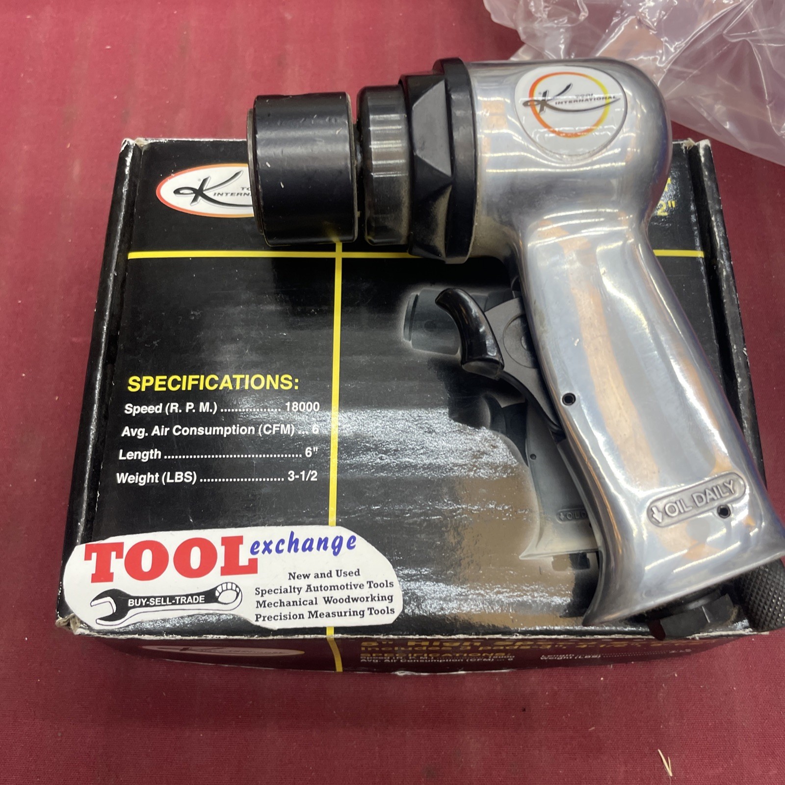 K TOOLS KTI-85265 HIGH SPEED 5" SANDER INCLUDES 3 PADS 3", 4-1/2", 5-1/2"