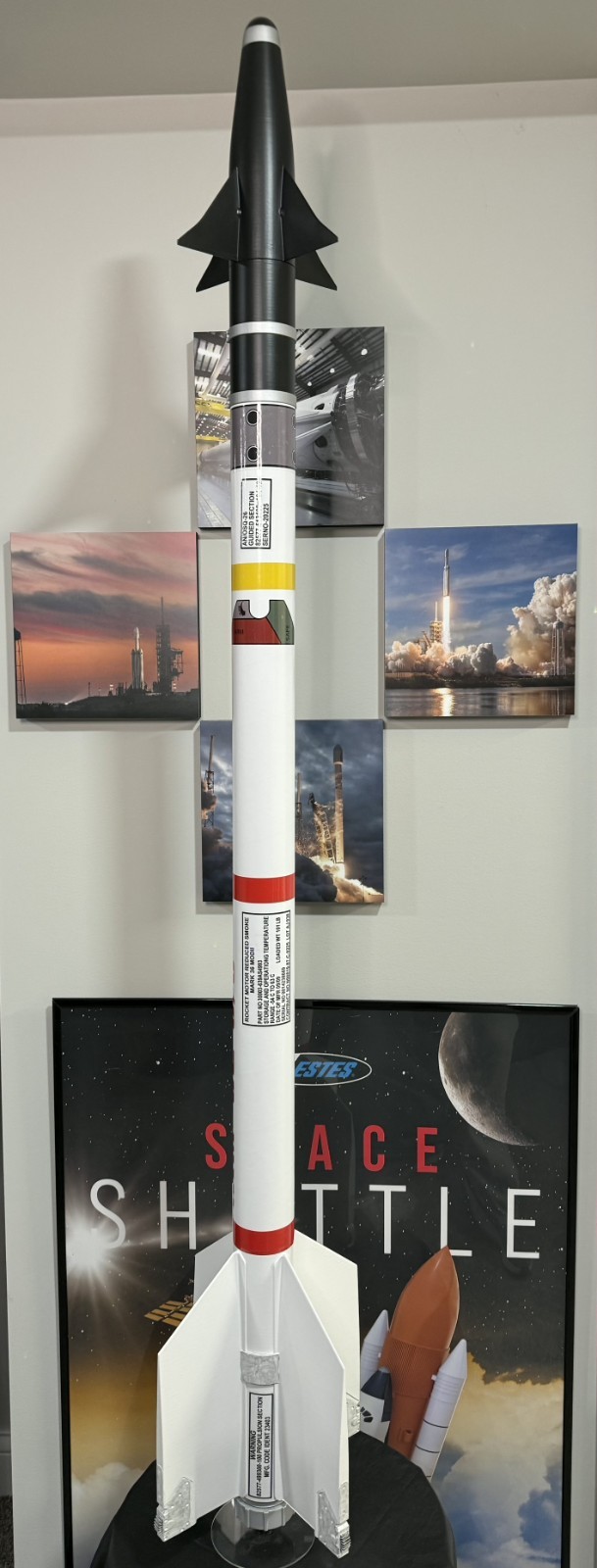 45% scale AIM-9L Sidewinder Parts kit for LOC 54mm. Flying Model Rocket