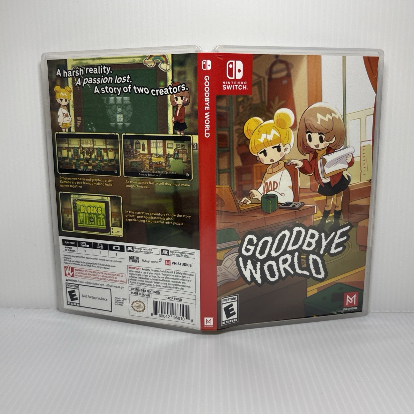 Goodbye World PM Studios Nintendo Switch Puzzle Adventure Narrative CASE ONLY