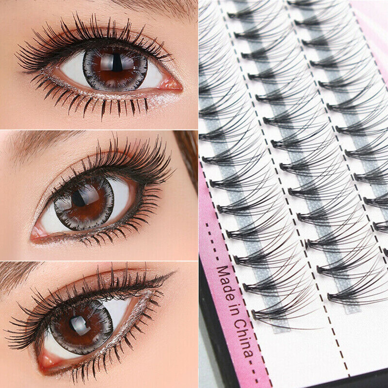 Individual Faux Fake Mink False 60 Lashes Cluster Eye Eyelash☋ Grafting Cluster▽