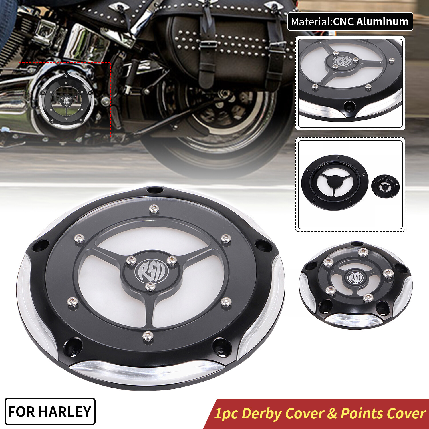 Clarity Derby Timer Timing Cover For Harley Super Glide Softail Fatboy Road King