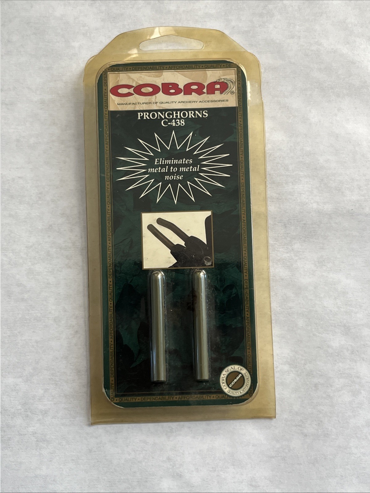 Cobra Pronghorns C438 2 in package Brand New No Metal To Metal Noise Archery Vtg