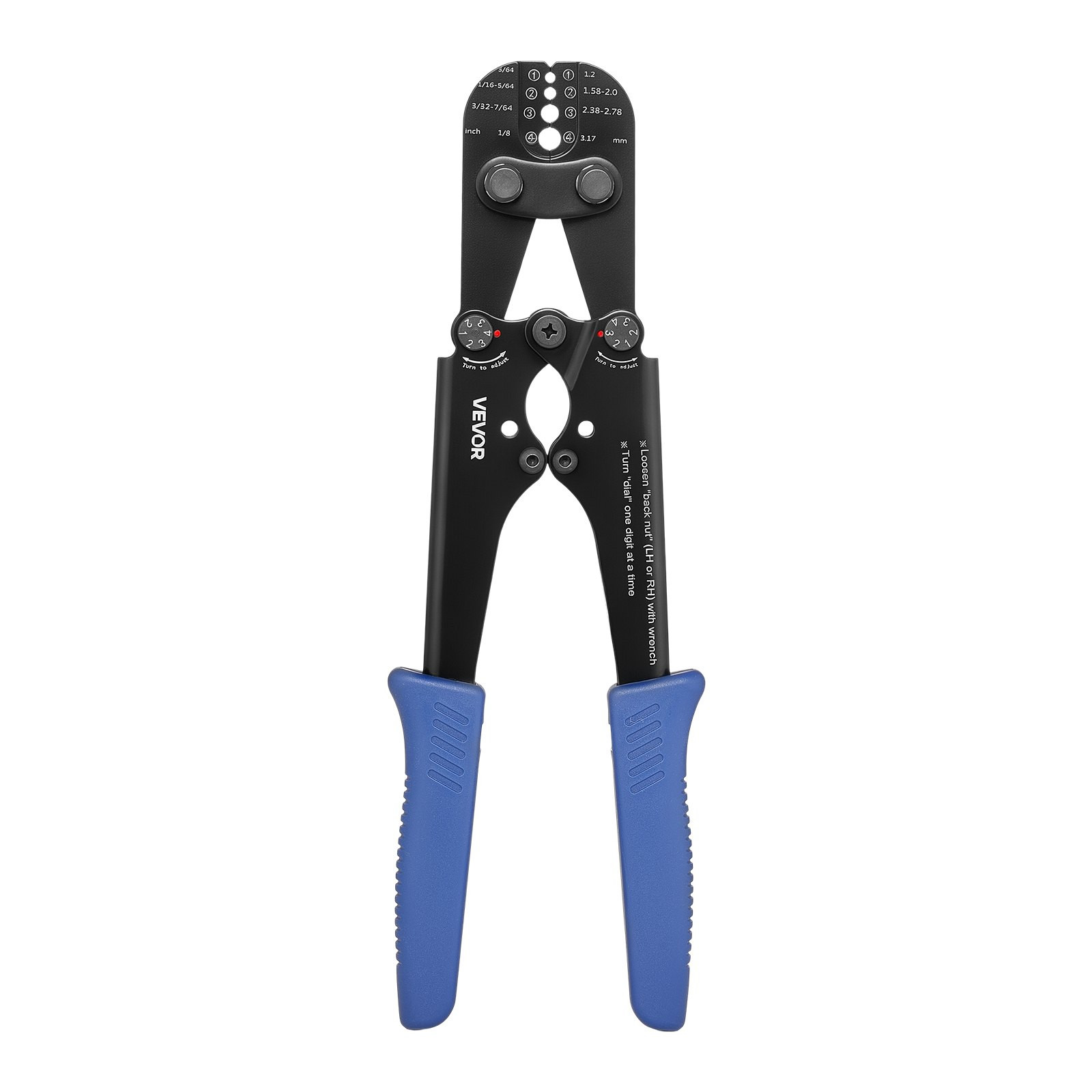 Wire Rope Crimping Tool 3/64-1/8" Crimper Pliers Adjustable Force