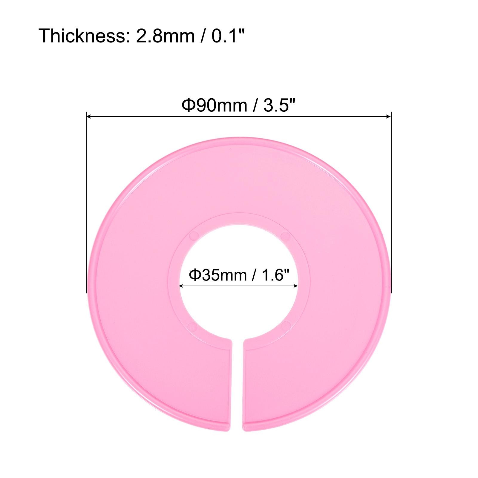 20pcs Reusable Clothes Dividers Wardrobe Separator Round Hook Pink