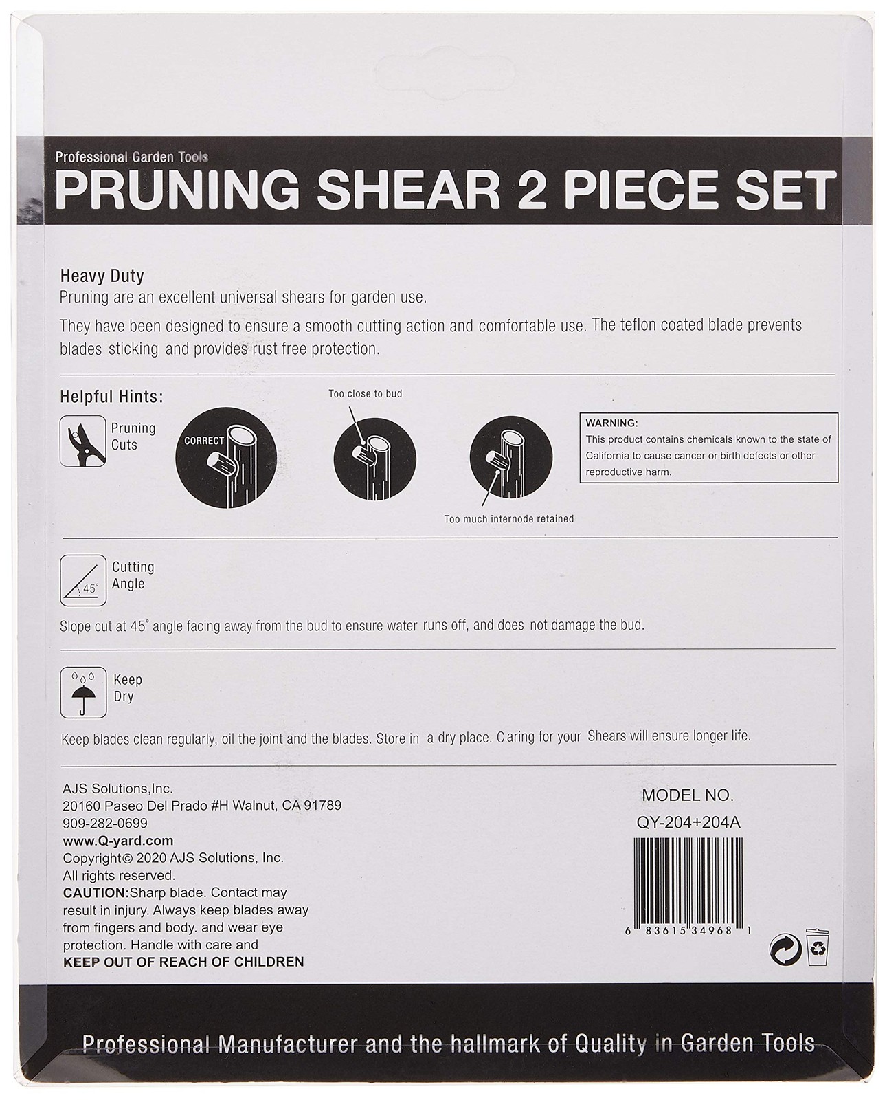 Pruning Shear 2 Pack Mini Extra Sharp Garden Hand Pruner Ergonomic Scissor