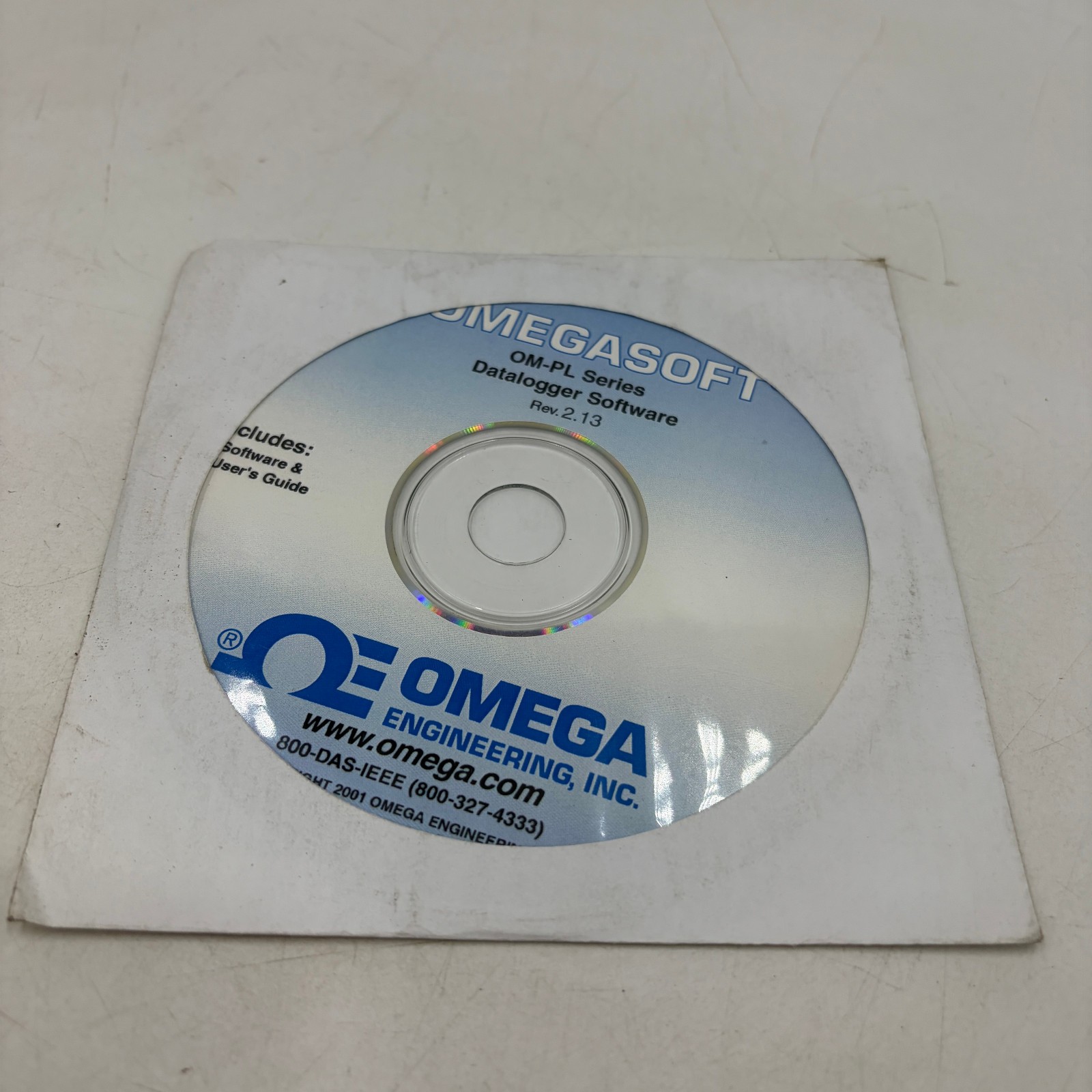 Omega Engineering OmegaSoft Software CD-ROM OM-PL Datalogger