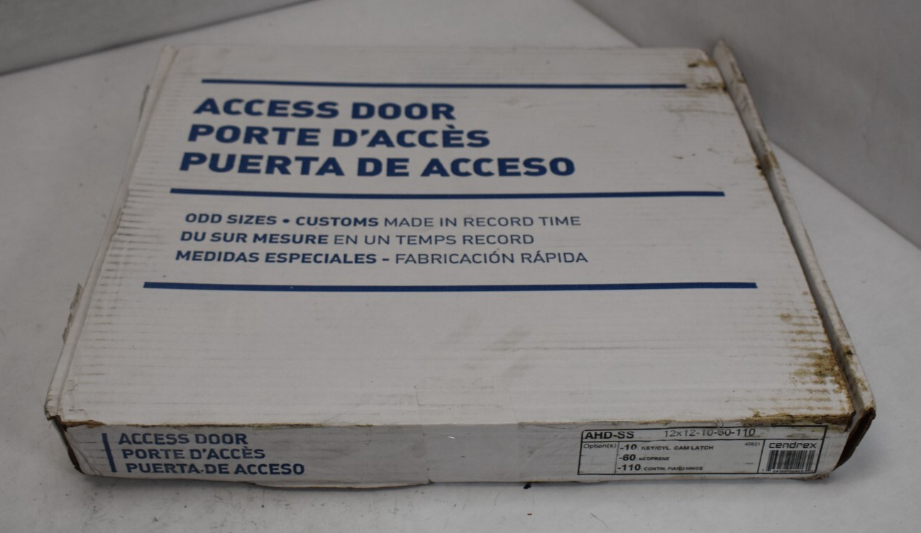 Cendrex AHD Stainless Steel Custom Access Door w/ Hoffman Lock & Key 12 x 12