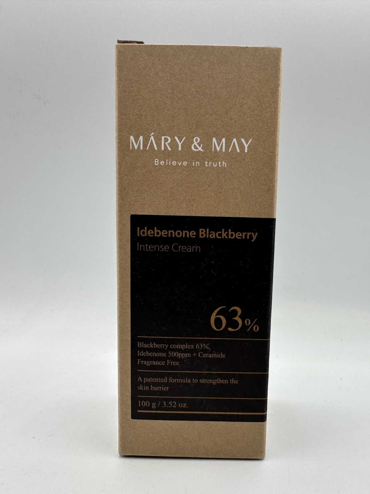 Mary & May Idebenone Blackberry Intense Cream 63% Face Moisturizer 100g 3.52oz