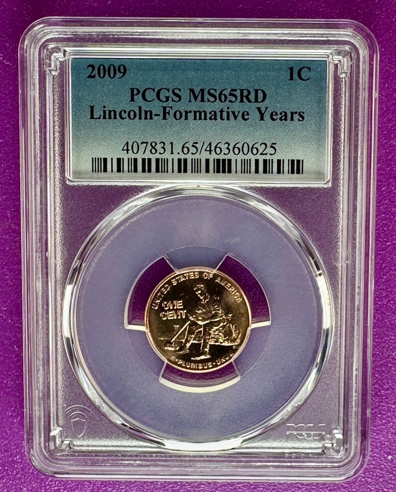 2009 1c Lincoln Formative Years Cent  PCGS MS65RD (625)