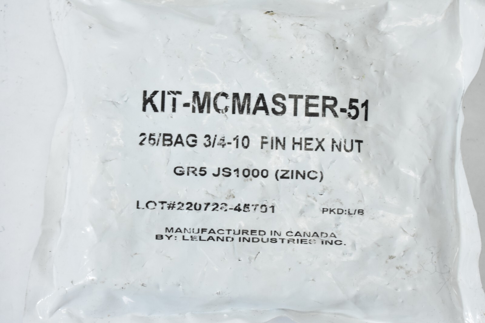 25 Pack Hexagonal Fin Hex Nuts 3/4" -10 Threaded Zinc Plated Grade 5 JS1000