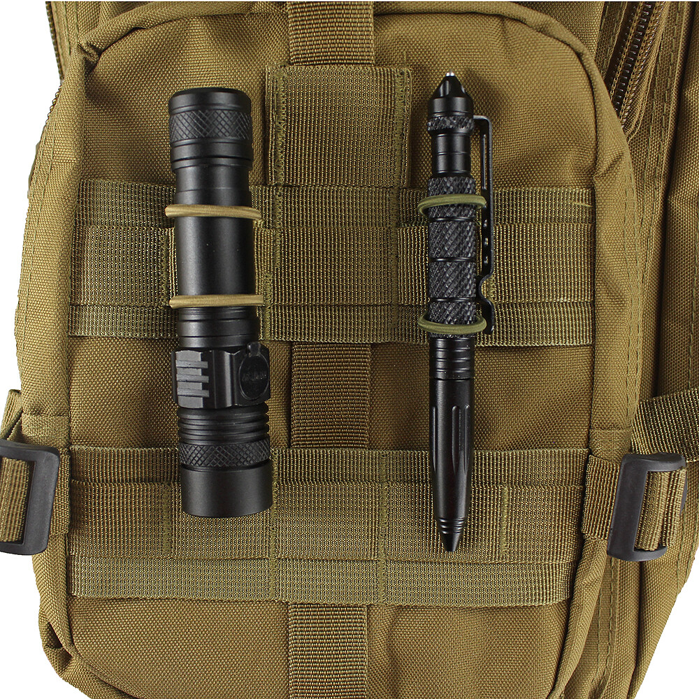 10PCS PTT Organizer Tactical Cable Retainer MOLLE Strap Coyote Webbing Strap USA