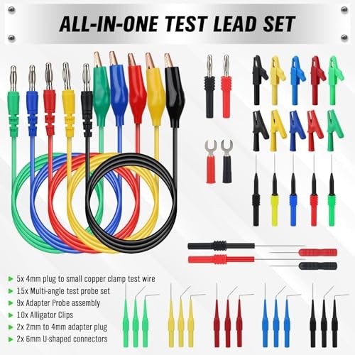 SWANLAKE 43-Piece Back Probe Kit, 30A Multi-Angle Test 43PCS Back Probe Kit