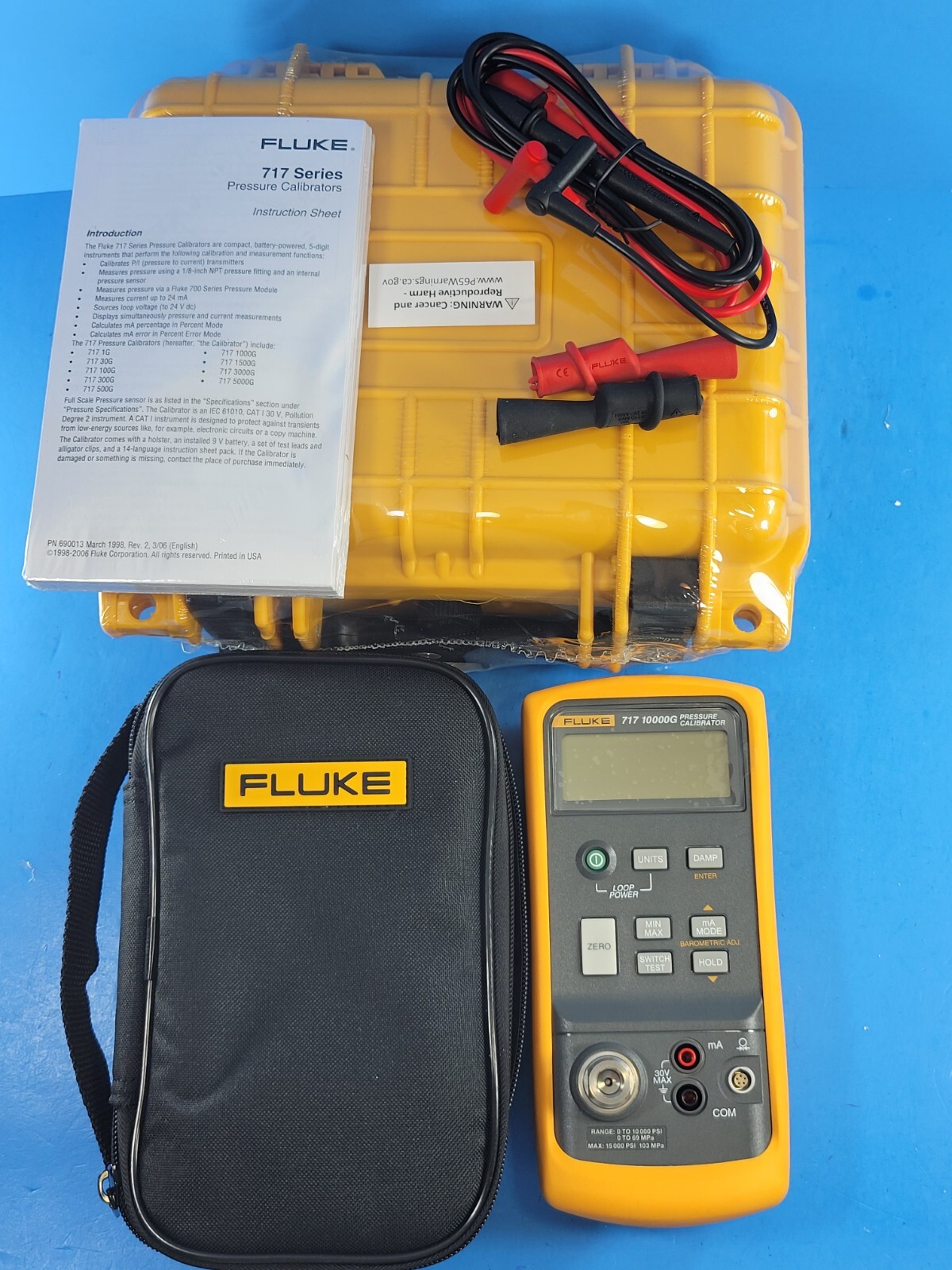 Fluke 717 10000G 10,000 PSI Pressure Calibrator New