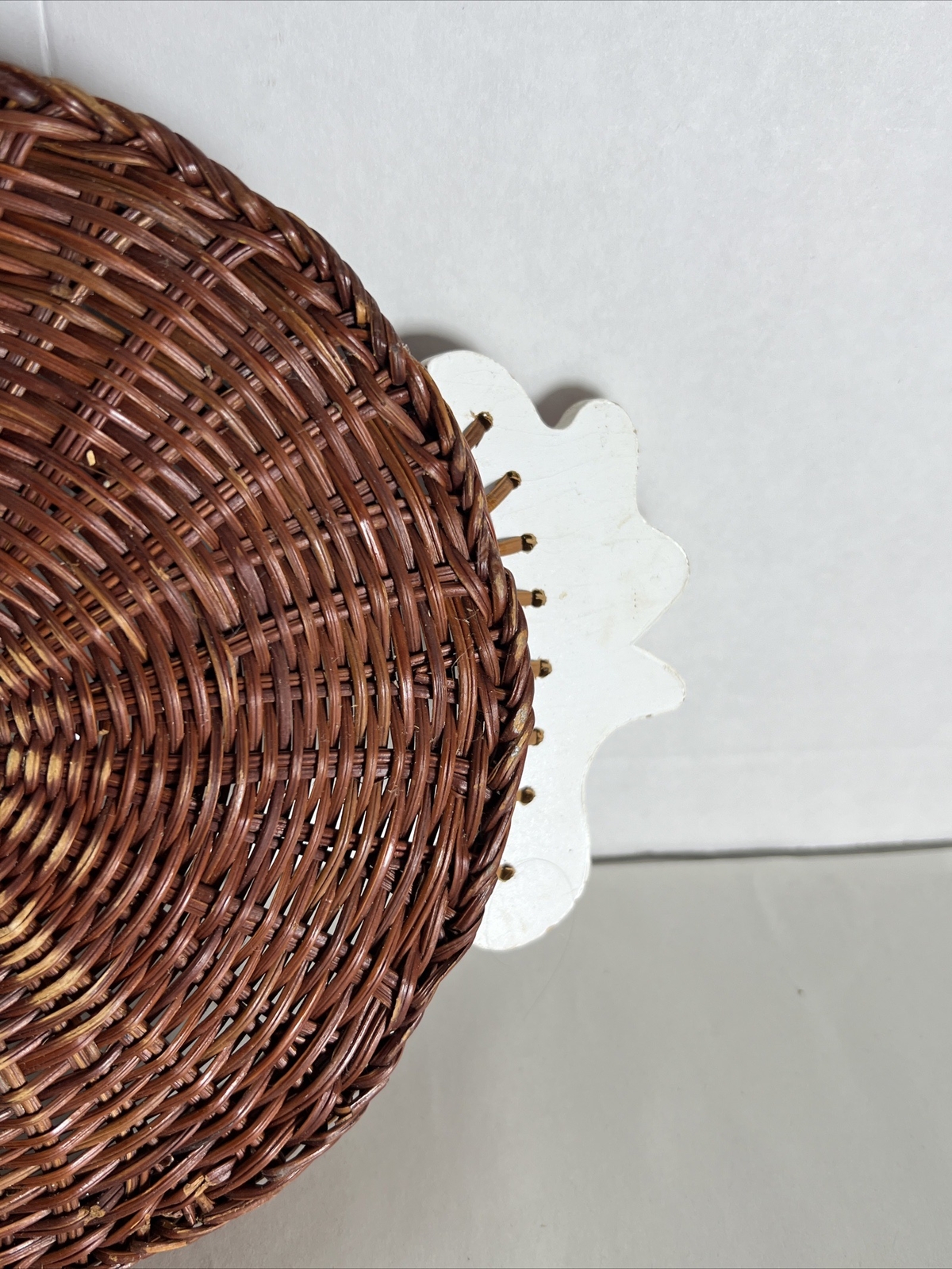 Rooster Design Wicker Brown Basket