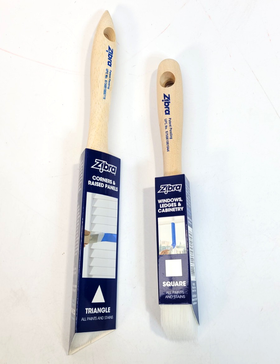 SET OF 2  Zibra 1.25" Triangle and Zibra 1" Square Trim and Corner Brush
