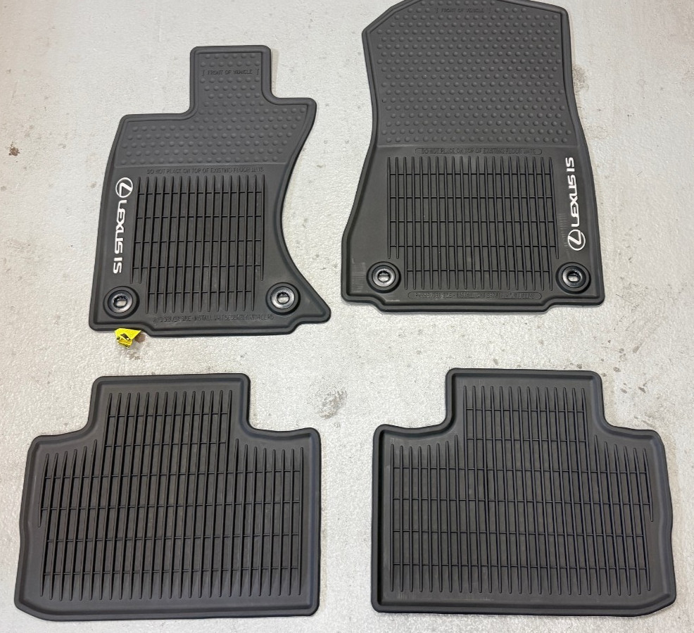 LEXUS IS 2016-2024 4PCS BLACK ALL WEATHER MATS ALL WHEEL DRIVE PT206-53141-20