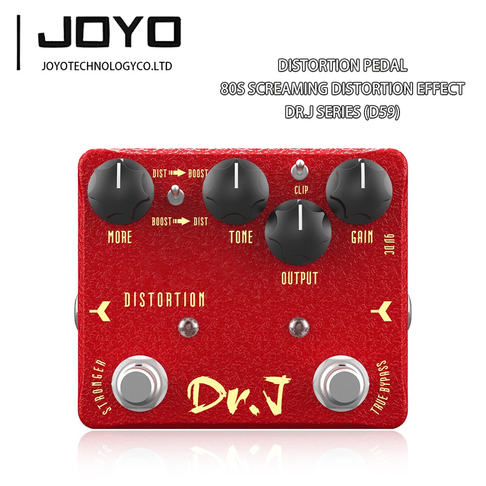 JOYO Distortion Pedal of Classic Modded 80s Screaming Distortion Effect (D59)