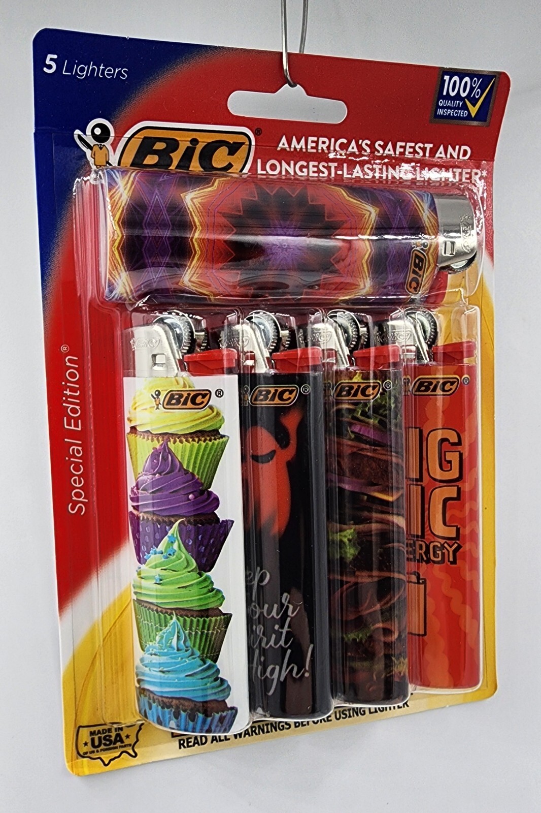 5 Pack Bic Special Edition Lighters, Gift, Cupcakes, Big Bic Energy, Sandwiches