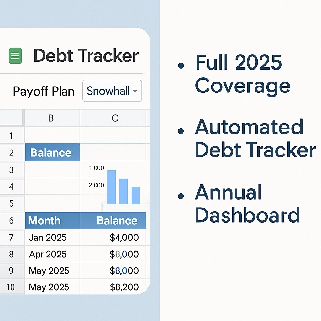 Ultimate Budget Planner Debt Tracker Google Sheets Template /Finance Spreadsheet