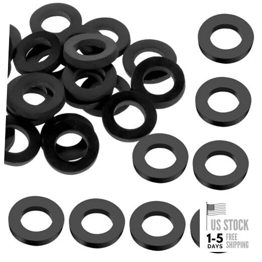 30 PCS Black Flat Rubber Washers Assortment Kit - 1/2 Inch Tap Sealing Rings