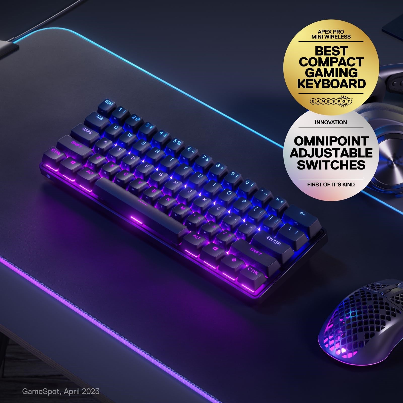 SteelSeries Apex Pro Mini Wireless Gaming Keyboard 64842