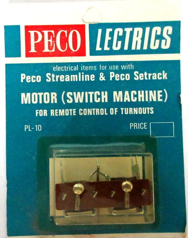 PECO LECTRICS MOTOR SWITCH MACHINE Ref PL 10 COMPATIBLE HO, OO, O & N