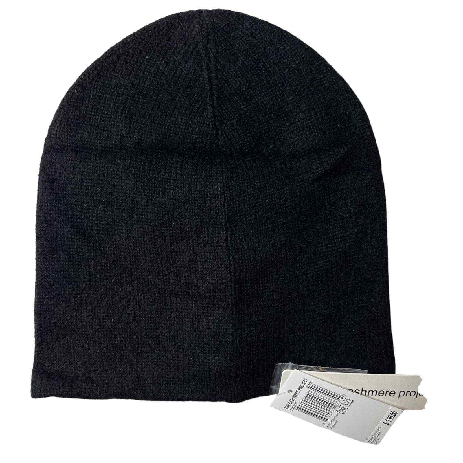 The Cashmere Project Black Hat with Pearls New
