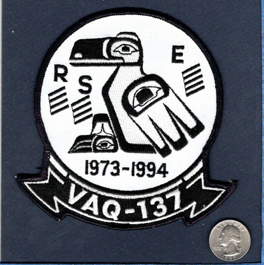 Original VAQ-137 ROOKS 1st DECOM 1994 NAVY Grumman EA-6B PROWLER Squadron Patch