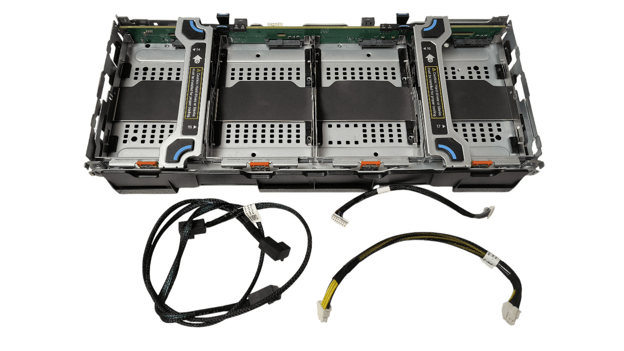 F7DF5 Dell Poweredge R740xd 3.5in HDD Riser Expansion Board w/ Cables and Trays