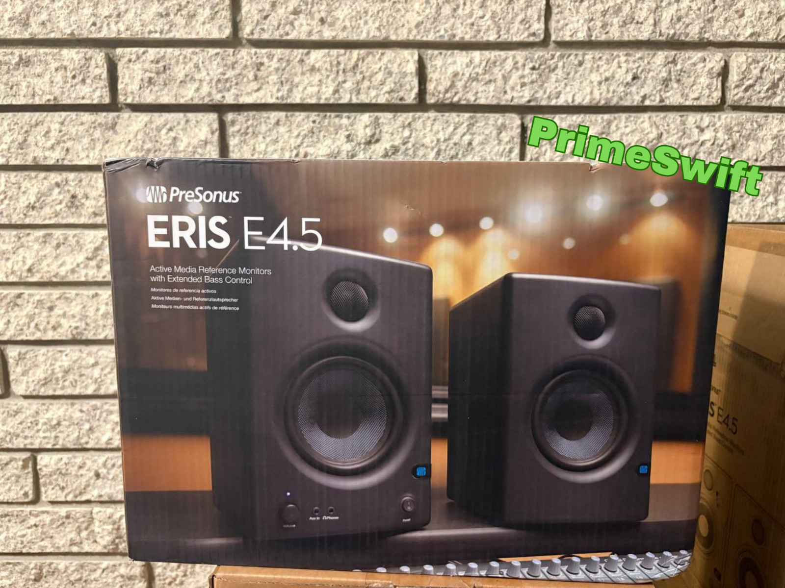 PreSonus Eris E4.5 Active Studio Monitors – 50W Bi-Amp 4.5" LF Driver, Pair