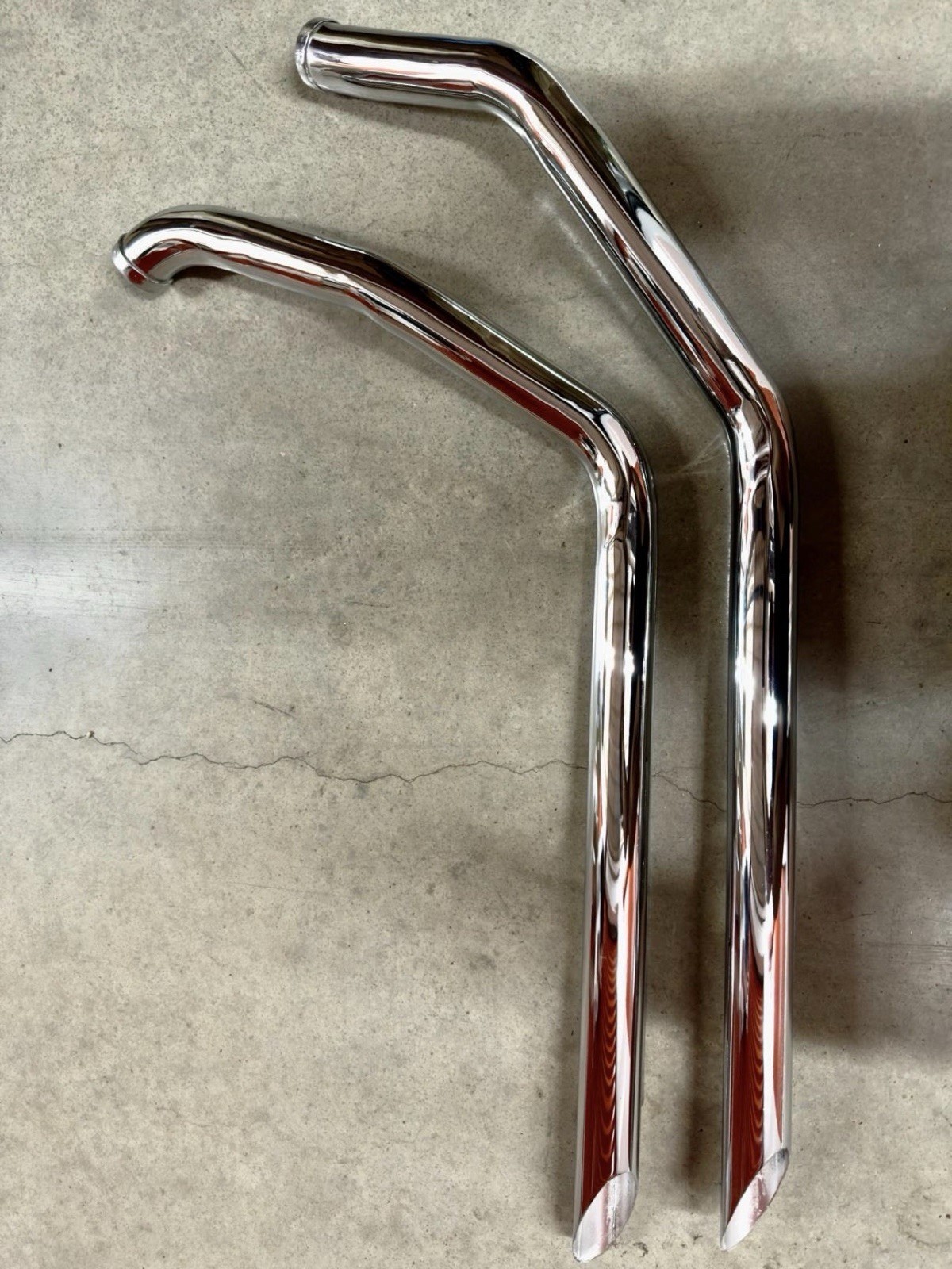 Chrome 1-3/4" Drag Pipes For Harley Dyna 1991-2006