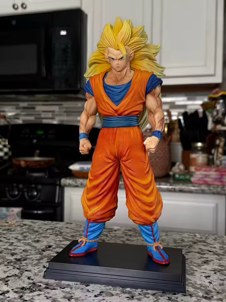 Dragon Ball Z Super Saiyan 3 Goku Figure 31.5cm PVC Anime Statue Collectible