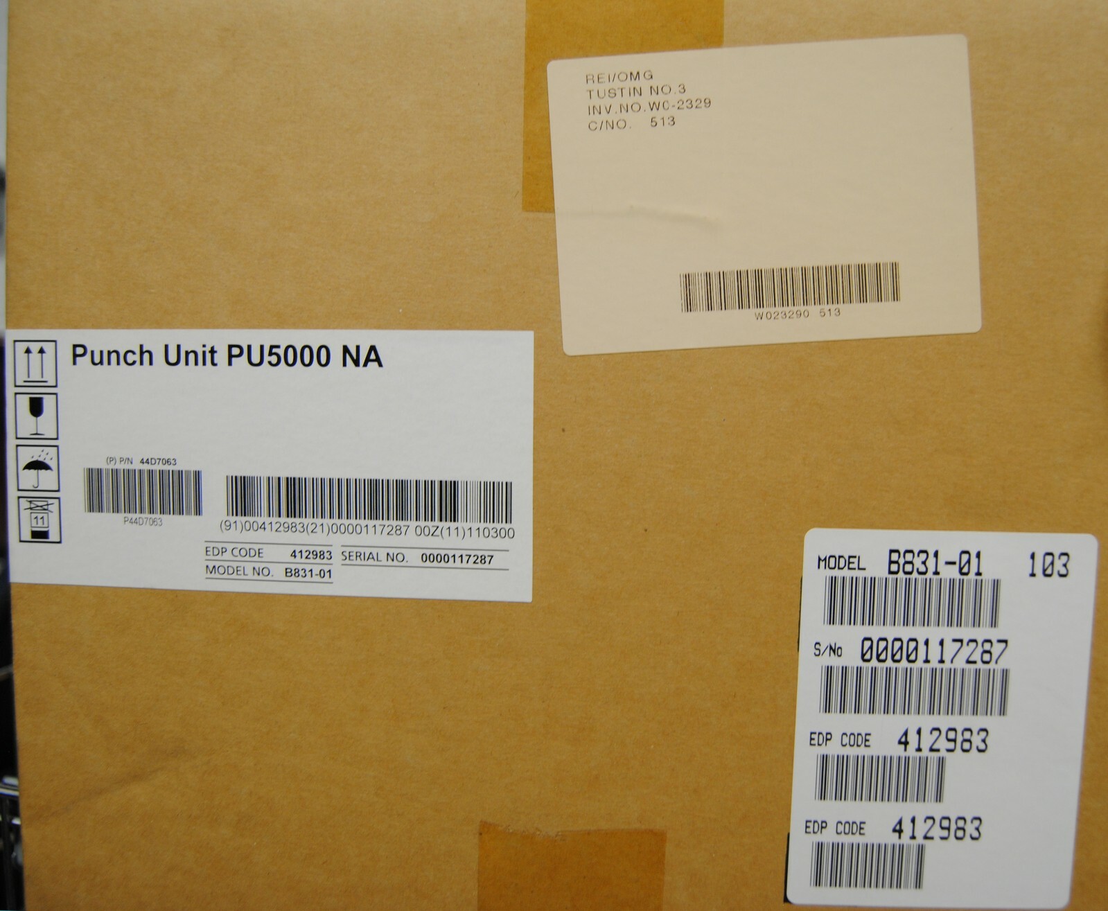 Ricoh Pro C901 C901S Punch Unit PU5000NA B831-01 (NEW!)