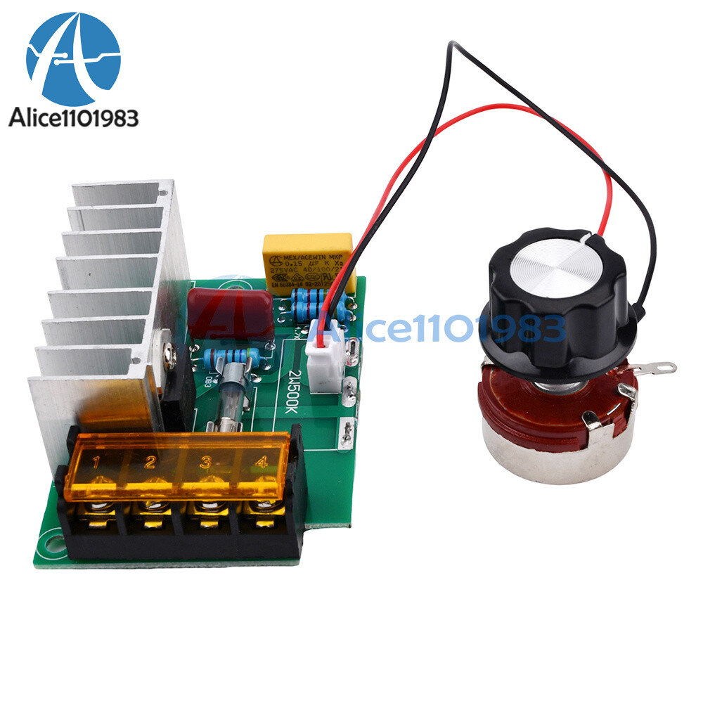 4000W AC 0-220V SCR Electric Voltage Regulator Motor Speed Controller Dimmer