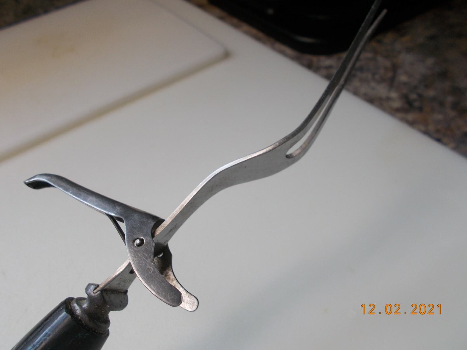 Unbranded 11" Meat Fork with Meat Holder / Stand