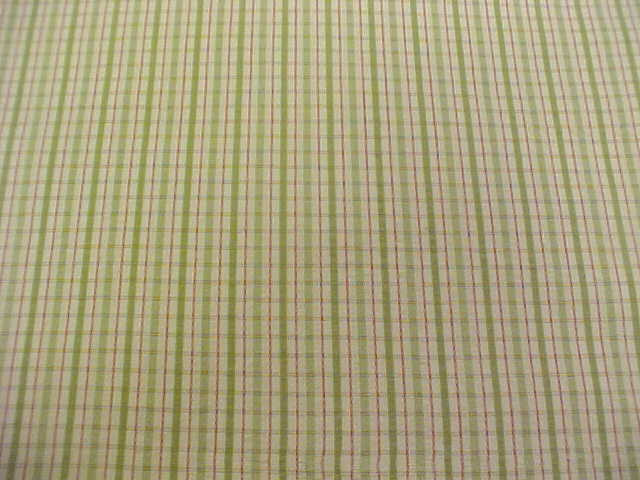 Fabric Plaid Green Red Off White  56 x 62 Heavy Weight Unknown Manufacturer