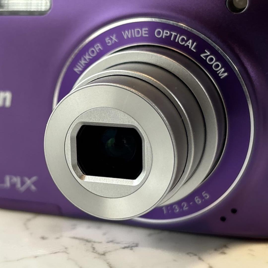 Nikon COOLPIX S3100 Purple Compact Digital Camera Tested Working Japan