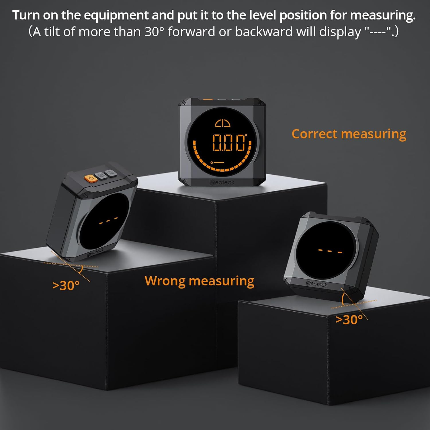 Digital Angle Finder LED Rechargeable Level Box Protractor Bevel Gauge