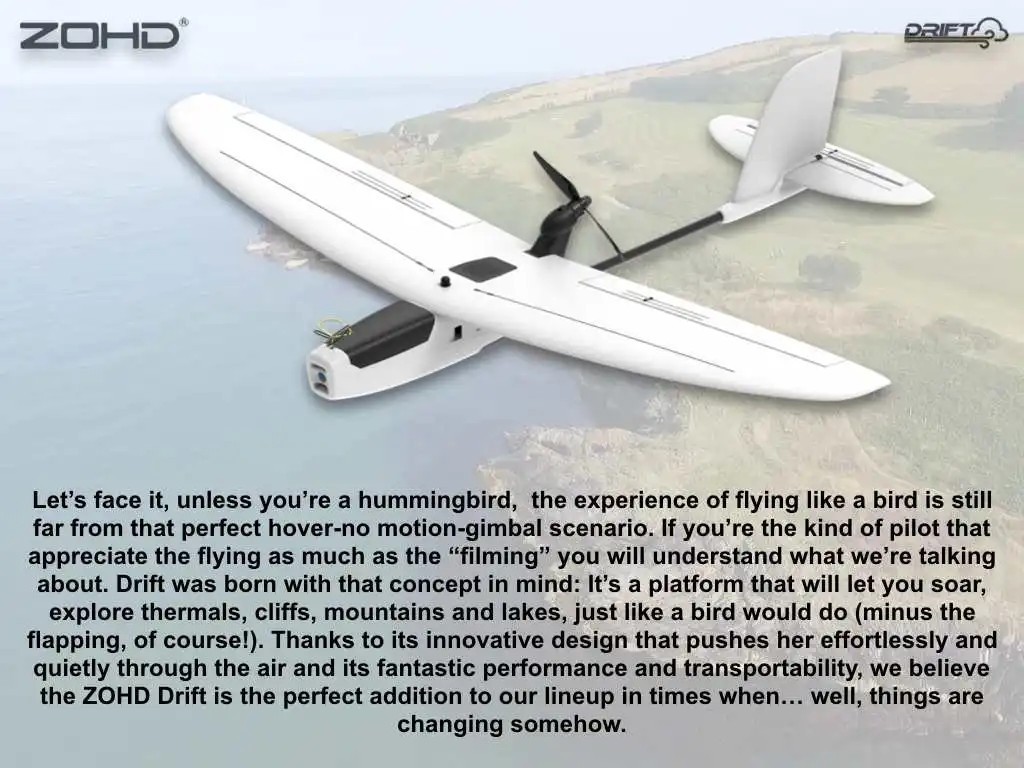 ZOHD Drift 877mm Wingspan FPV Drone AIO EPP Foam UAV Remote Control