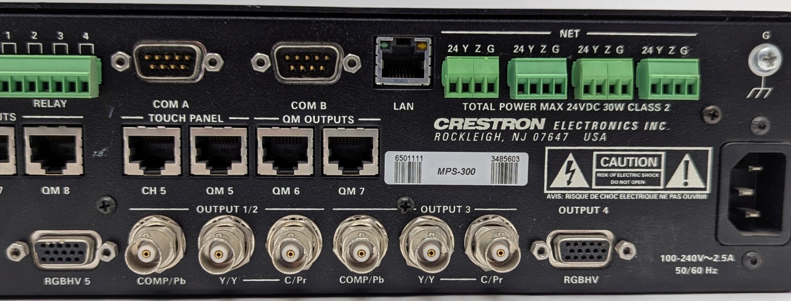 Crestron MPS-300 Professional Presentation System Switcher Amplifier Amp Control