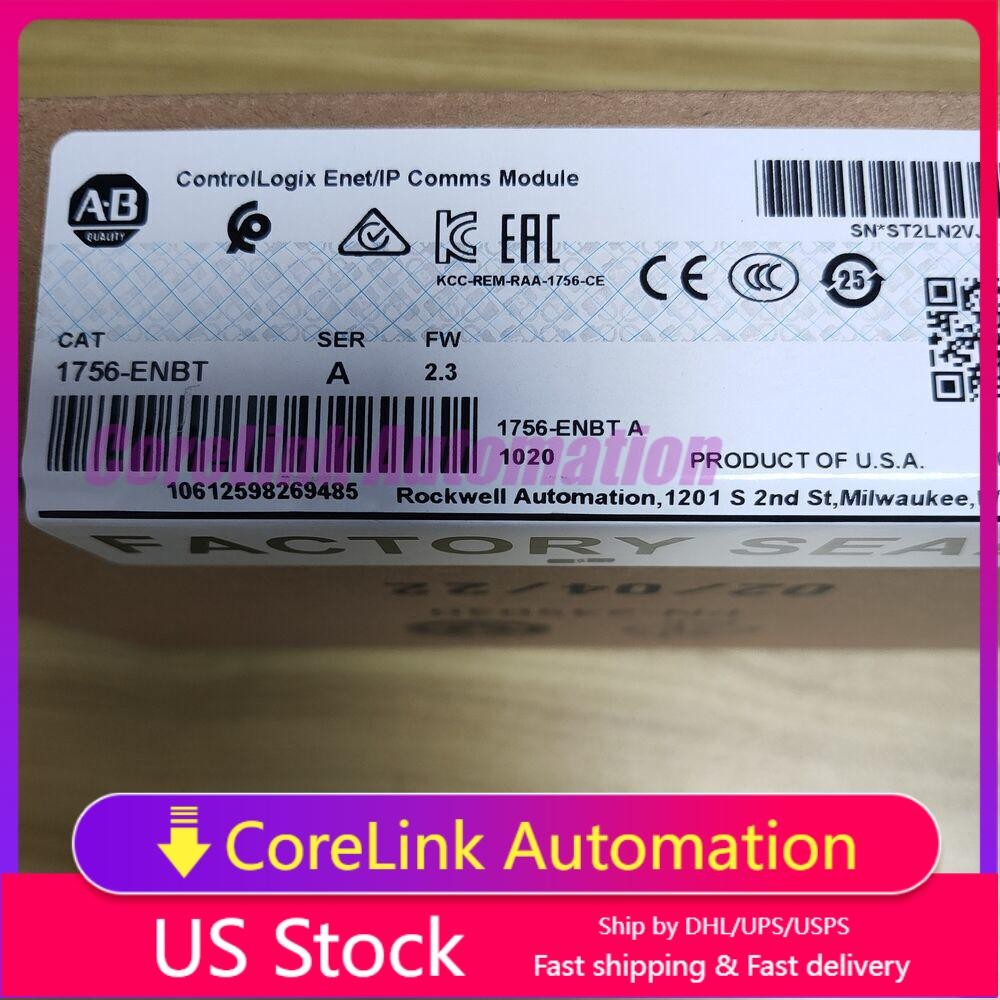 Allen-Bradley 1756-ENBT EtherNet/IP ControlLogix Module New 1756ENBT US Free Tax