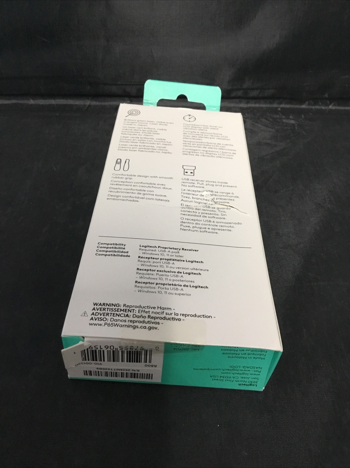 Authentic Logitech R800 Professional Presentation Remote (910-001350)