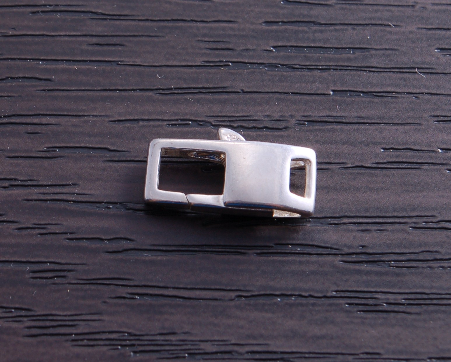 One Sterling Silver 14.3 mm Square Lobster Claw Clasp DB4N