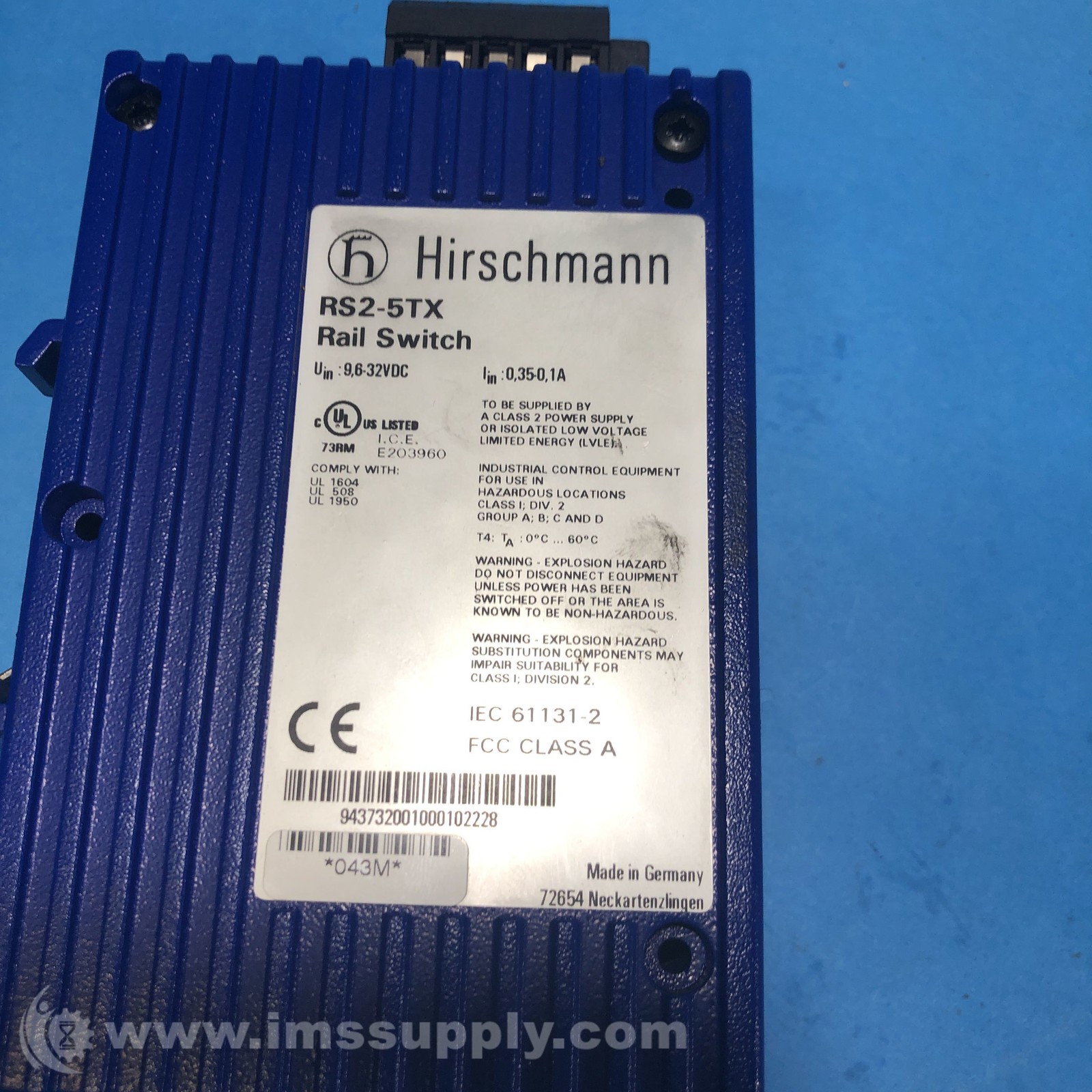 Hirschmann RS2-5TX Industrial Ethernet Switch USIP