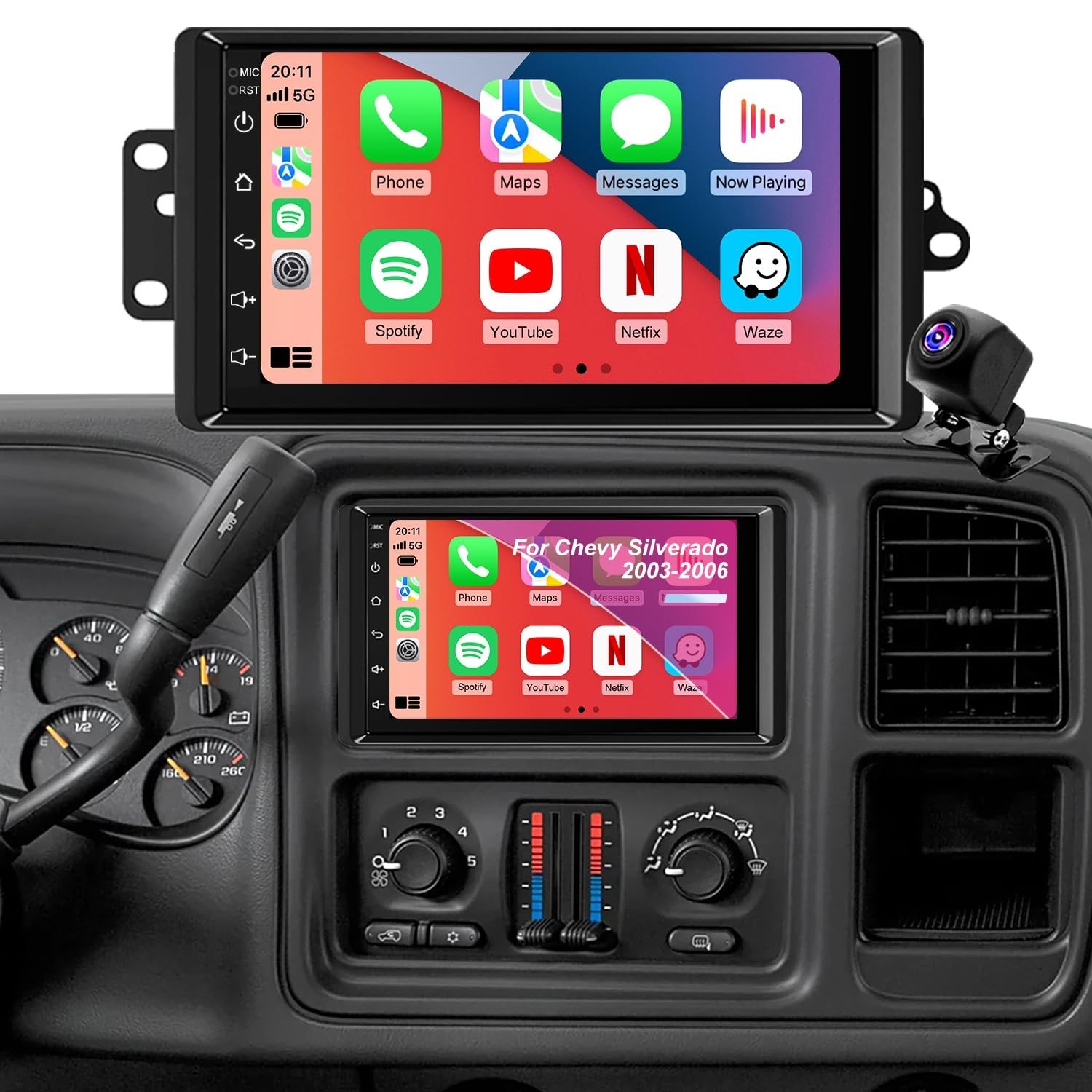 Android Radio for Chevrolet Chevy Silverado 2003-2006 Tahoe SSR, GMC Sierra 1...