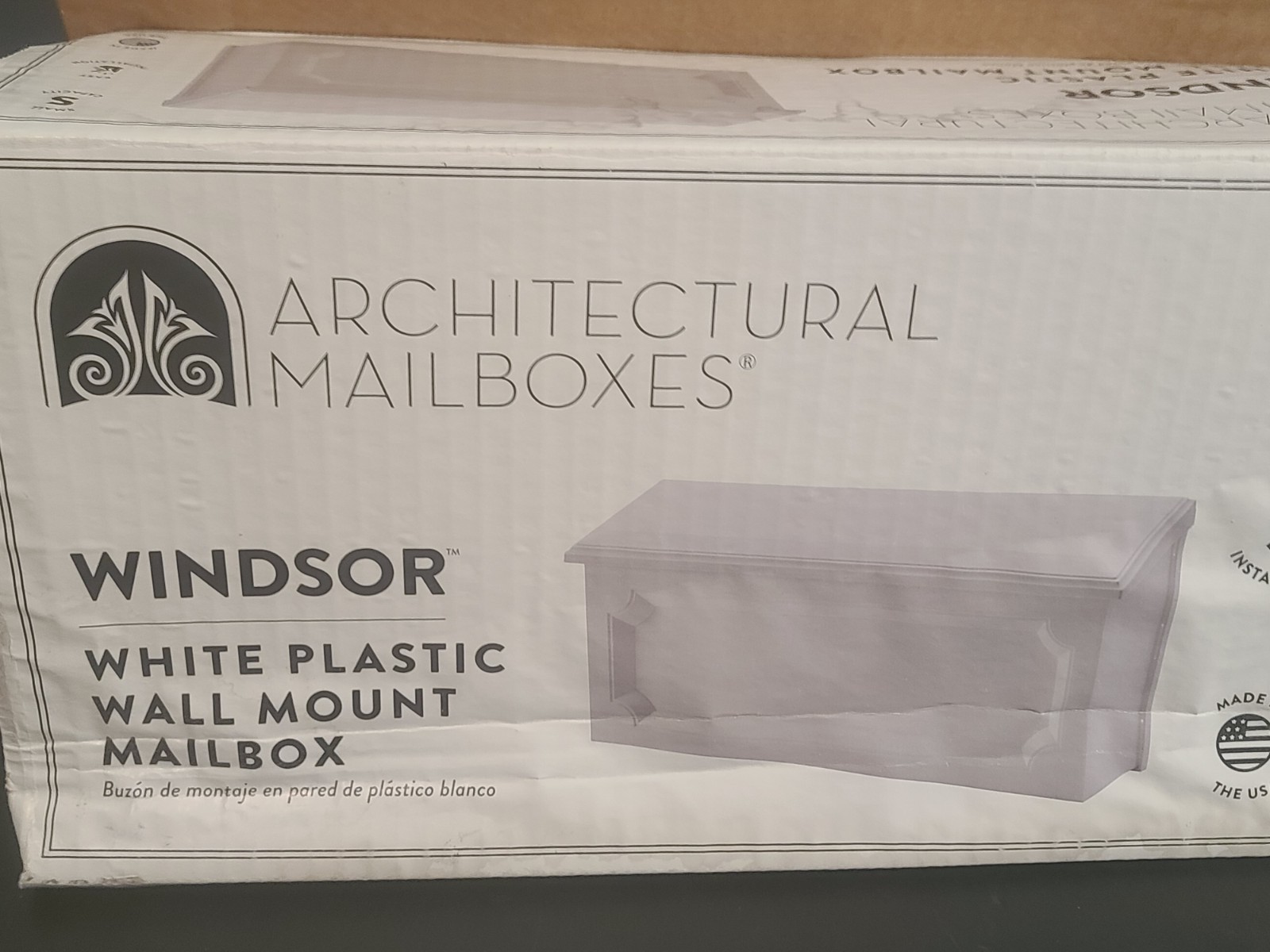 Architectural Mailboxes Windsor White, Small, Plastic, Wall Mount Mailbox