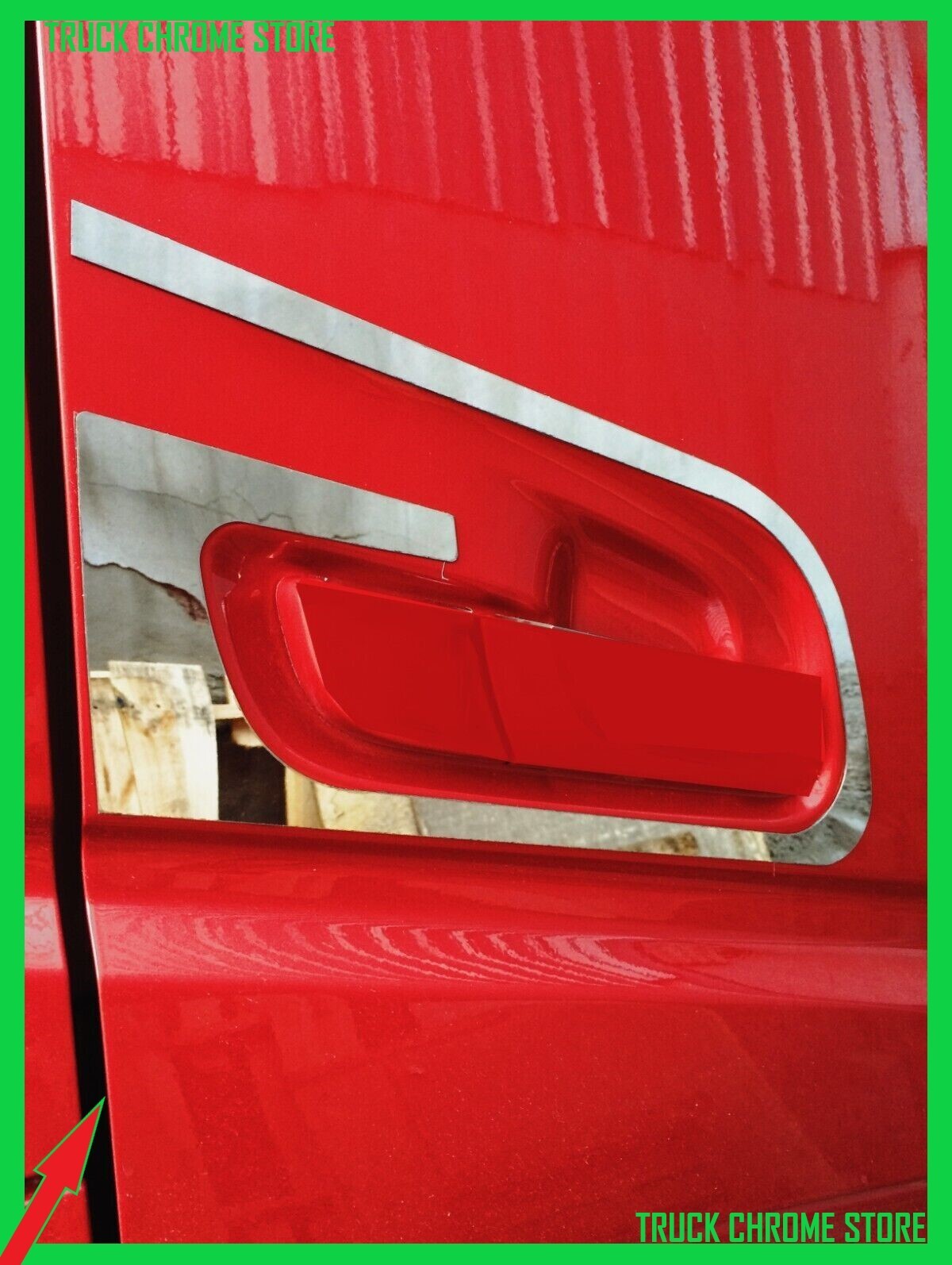 FH4 2013 UP    DOOR HANDLE FRAME CHROME    S. STELL    1 SET.       Fits Volvo