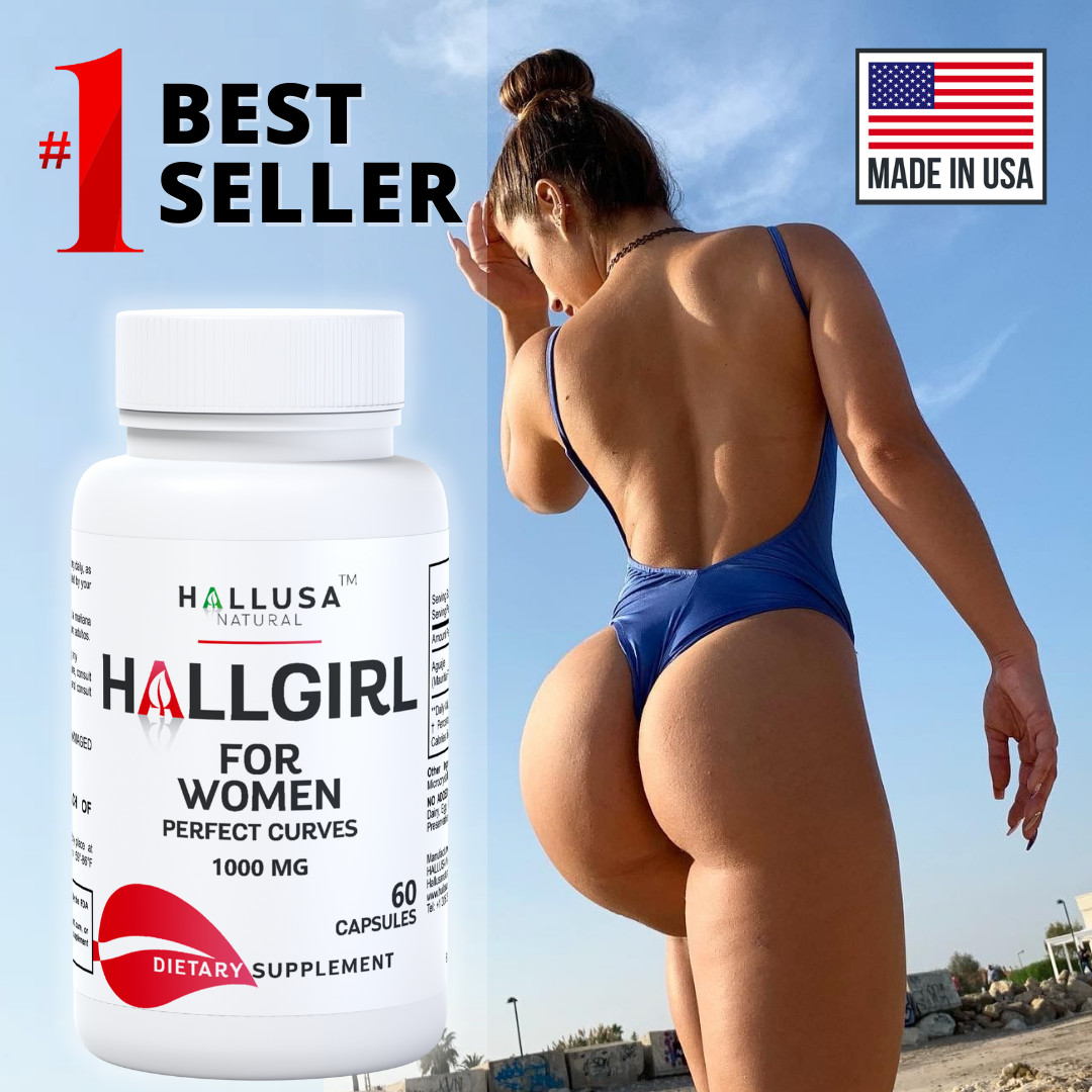 HALLGIRL Aguaje 1000 mg - Perfect Curves, Bigger Butt, Big Chest - 60 Capsules