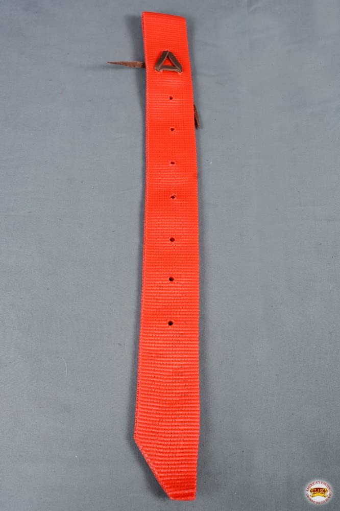 HILASON Red Nylon Cinch Tie Strap Off Billet Saddle Set